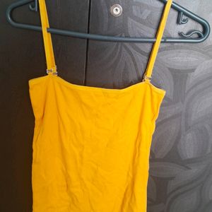 Yellow Spaghetti Top.. Stretchable Fabric