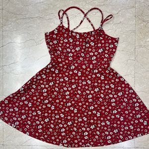 Red Floral Dress