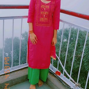 Plazo Kurti Set With Duptta