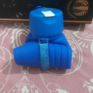 Foldable Silicon Blue Waler Bottle 1 Litre