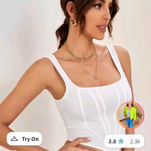 Myntra White Corset Top