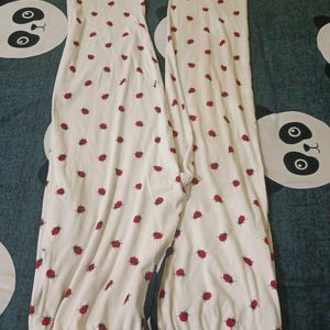 White Printed Lower For Women