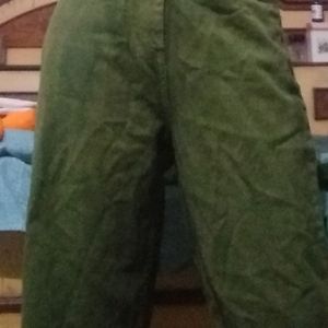 Army Green High Waist Baggy Jeans Or Pants