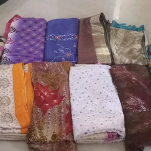 8 Sarees + 3 Kurtas + 2 Saree Free