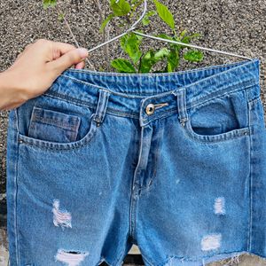 High Waist Denim Short For Women