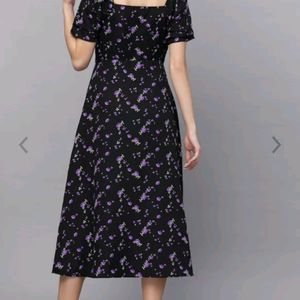 aayu - Floral crepe A-line midi dress