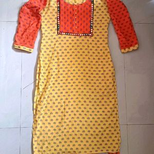 Yellow Color Kurti 💛