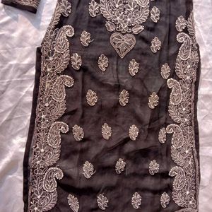 Lucknowi Work With  Gota Patti  Chikankari Kurta