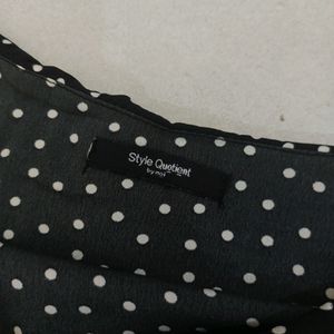 Style Quotient Black Polka Dot Top