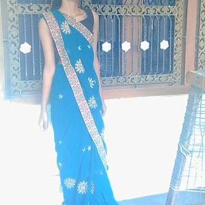 Once Time Used Only Saree In Mehndi Func