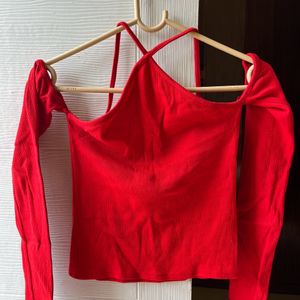 Stylized Neck Crop Top