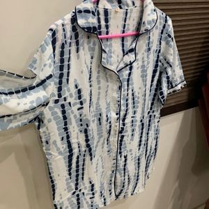 Pajama Half Sleeves Shirt For Women