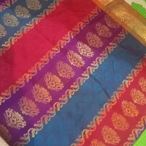 Multicolored Silk Saree