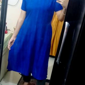 Royal Blue Long Kurti