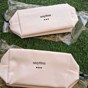 Smytten White Leather Pouch