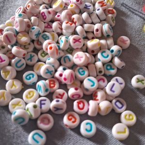 Multicolor Alphabet Beads