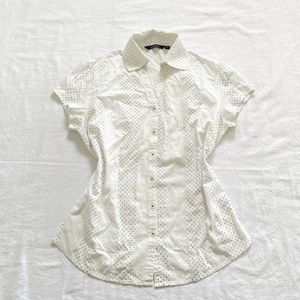 Acubi Aesthetic Pinterest Y2K Fitted White Shirt