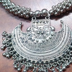 Oxidized Silver Necklace