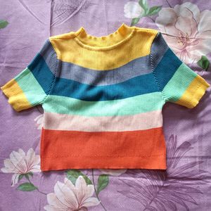 Multicolored Crop Top