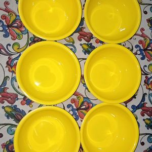 6p Yellow Bowl Set