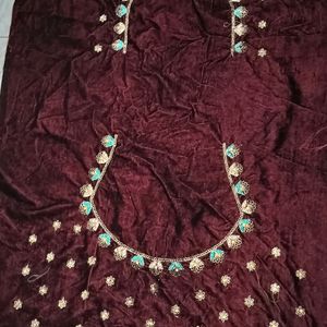 Brown Lehenga Unstitched Blouse