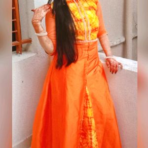 Haldi Wear 2 Piece Ethnic Outfit For Women