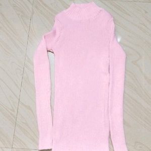 Turtle Neck Stretchable Top