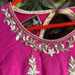 ROSE PINK COLOR EMBROIDERED BLOUSE