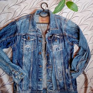 Heavy Washed Denim Unisex Jacket.