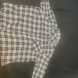 Black White Grey Checks Shirt