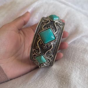 Beautiful Turquoise Stone Bangle From A Curio Shop