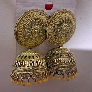 Yellow Ethinc Jhumka