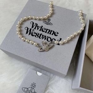 Vivienne Westwood Silver Pearl Necklace