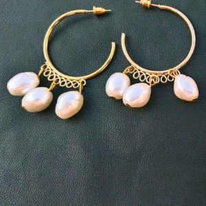 Set Of 2 Earrings Pearl Design