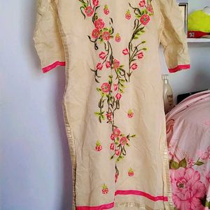 Cream Colour Kurti