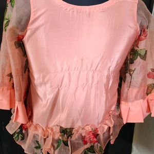 Floral Peach Top