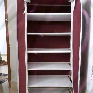 New Sealed Pack Of 6 Layer Maroon Shoe Rack