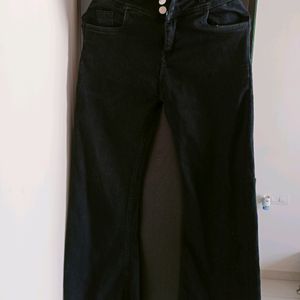 Black Jeans with fringed hem