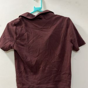 Bonkers Corner Brown Polo Top