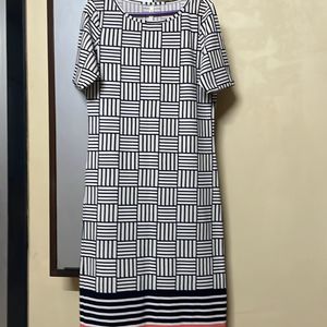 Imported Heavy Knit Printed Dress