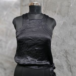 Black Side Knot Cami Top