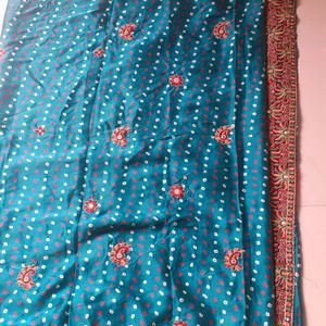 Peacock Colour Saree