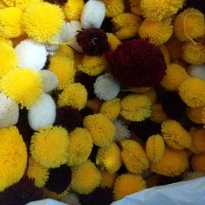 Pack of 3 Packets Pompom Wool Balls(60 Pcs.)