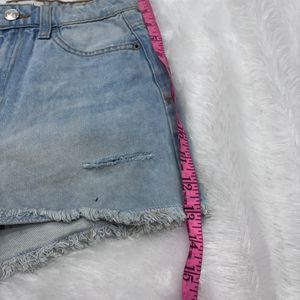 Petite Distressed Hot Shorts