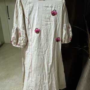 Khadi Cotton French Work Kurti