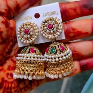 Gold Plated Oxidizes Jhumka At Rs 199 Only