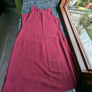 Maroon Cutwork Dress