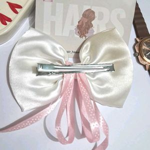 Satin Bow Clip 🌸