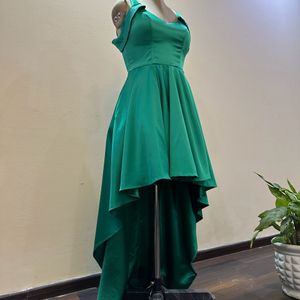 Green High Low Dress (Bust :32-34)