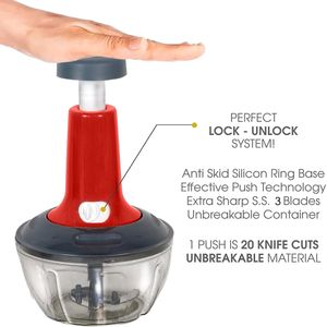 650 ML Large Quick & Powerful Push Food Chopper